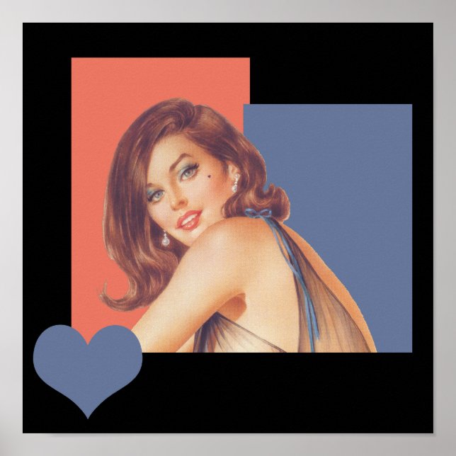 Póster Poster de amor retro de los años 60 (Frente)