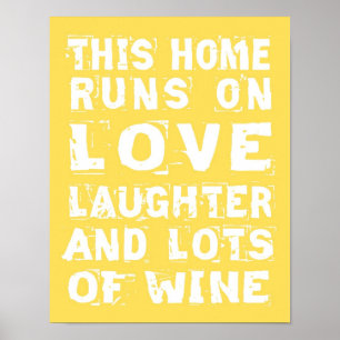 Póster Poster de amor y vino