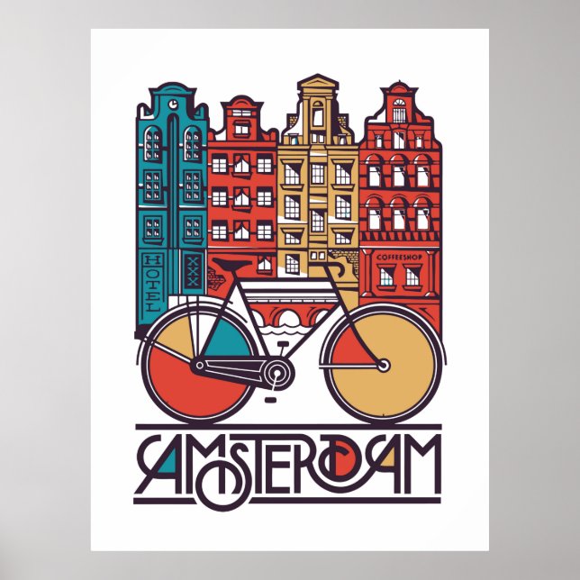 Póster Poster de Ámsterdam (Frente)