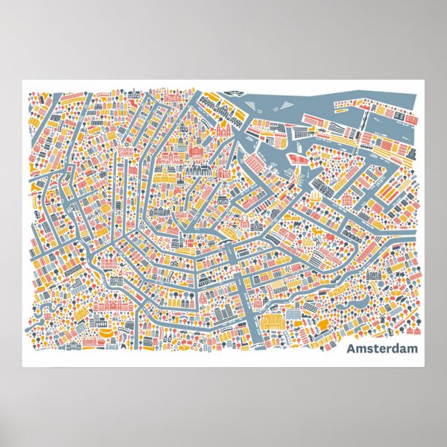 Póster Poster de Ámsterdam (Frente)