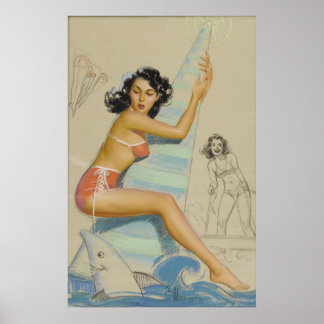 Póster Poster de anclaje de vintage
