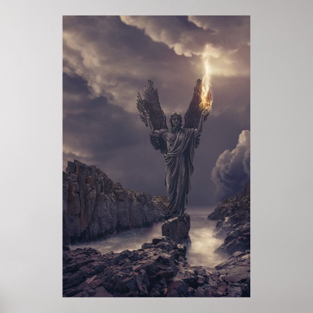 Póster poster de ángel de llamas (Frente)