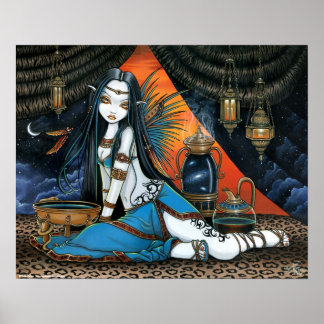 Póster Poster de ángel de salvia tribal celeste de Santha