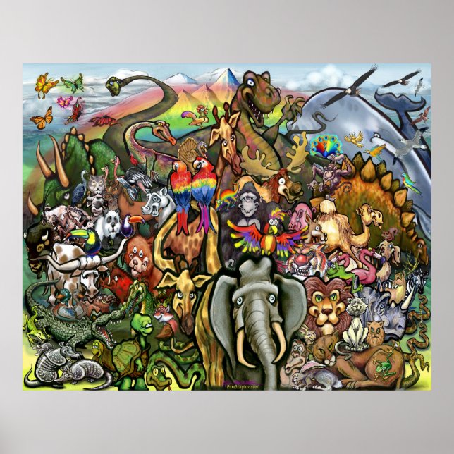 Póster Poster de animales (Frente)