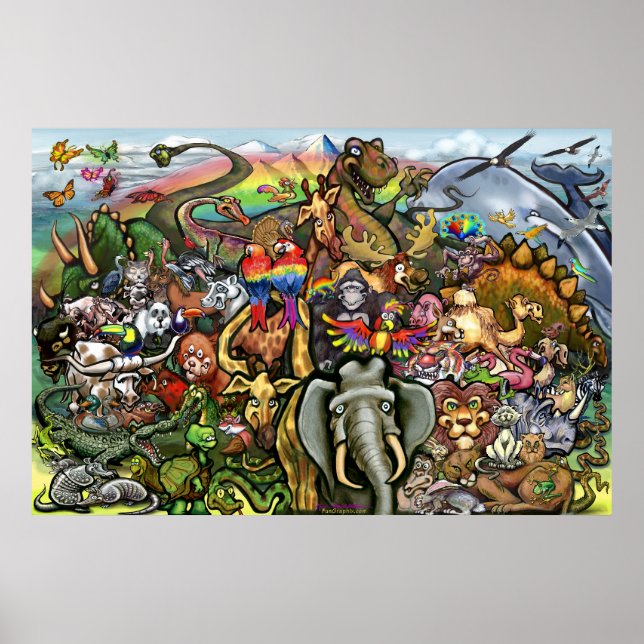 Póster Poster de animales (Frente)