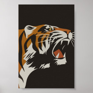 Póster Poster de animales de cosecha de tigre