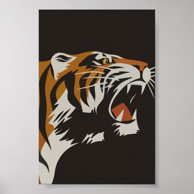 Póster Poster de animales de cosecha de tigre (Frente)