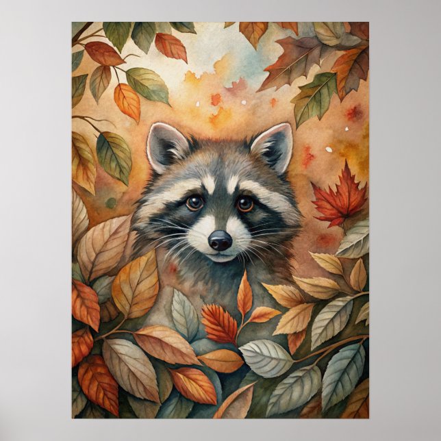 Póster Poster de animales de otoño (Frente)