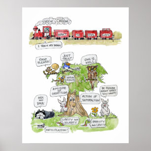 Póster Poster de animales de sentirse bien Personalizado