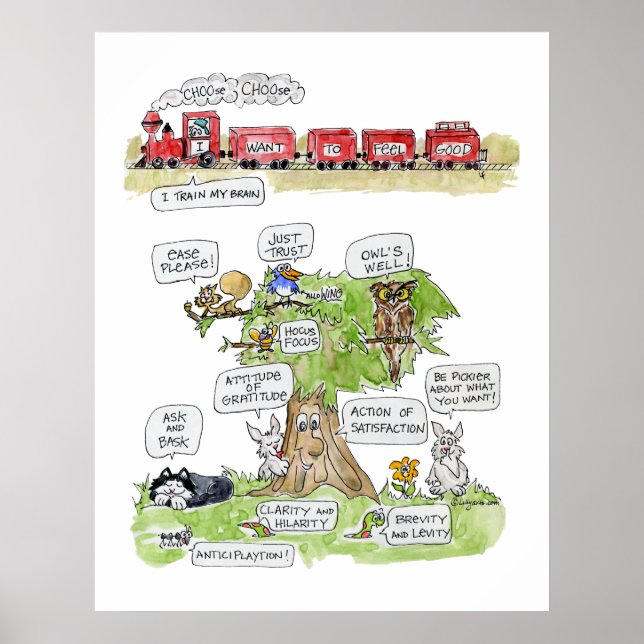 Póster Poster de animales de sentirse bien Personalizado (Frente)