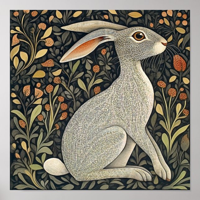 Póster Poster de animales salvajes Rabbit Wall Art (Frente)
