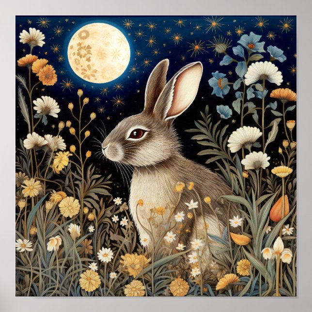 Póster Poster de animales salvajes Rabbit Wall Art (Frente)