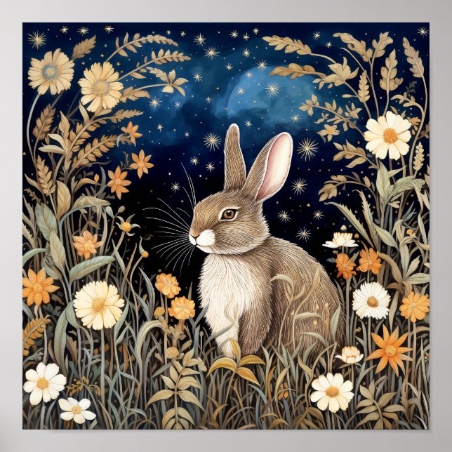Póster Poster de animales salvajes Rabbit Wall Art (Frente)