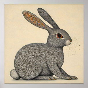 Póster Poster de animales salvajes Rabbit Wall Art