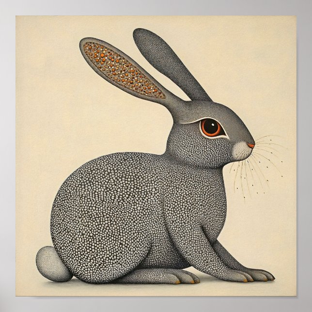 Póster Poster de animales salvajes Rabbit Wall Art (Frente)