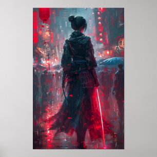 Póster Poster de Anime Art con una mujer androgynous Samu