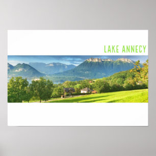 Póster Poster de Annecy del lago