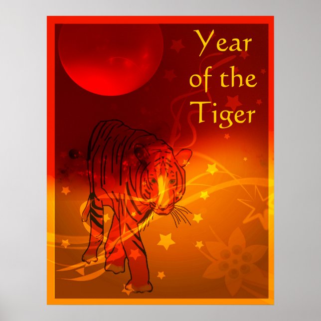 Póster Poster de Año Nuevo chino bonito (Frente)