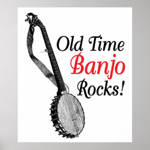 Póster Poster de antaño del banjo