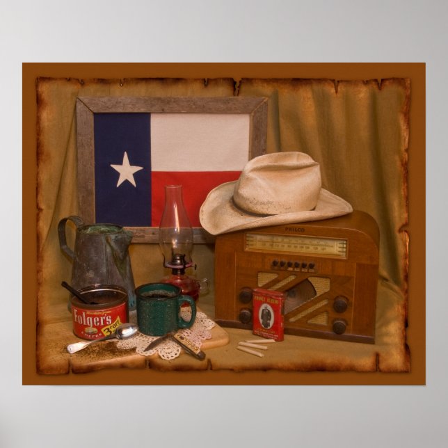 Póster Poster de Antigüedades de Texas (Frente)