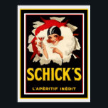 Póster Poster de anuncios de Art Deco de Schick 12 x 16<br><div class="desc">Poster temática art decó para la edición L'Apertif de Schick 12 x 16</div>