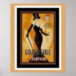 Póster Poster de anuncios de champán Golden Sable<br><div class="desc">Anuncio de época poster de Golden Sable Champagne</div>