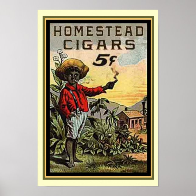 Póster Poster de anuncios de cigarros en casa 13 x 19 (Frente)