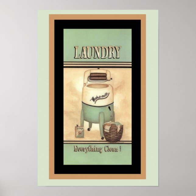 Póster Poster de anuncios de cosecha de lavado o de maciz (Frente)