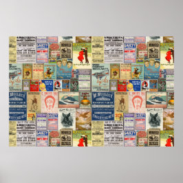 Póster Poster de anuncios publicitarios de época o para d