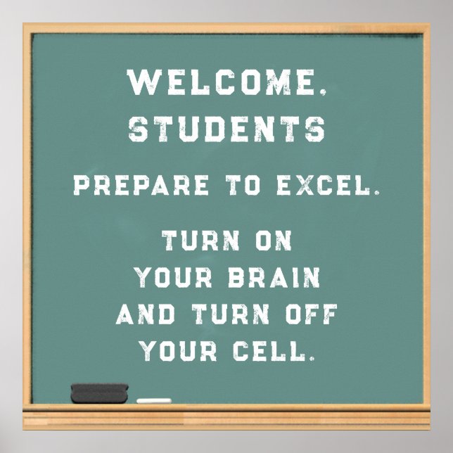 Póster Poster de "apagar el teléfono móvil" del profesor (Frente)