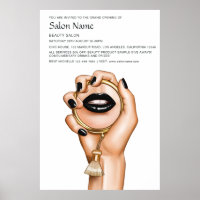 Poster de apertura del Salón de Belleza Gótica Neg