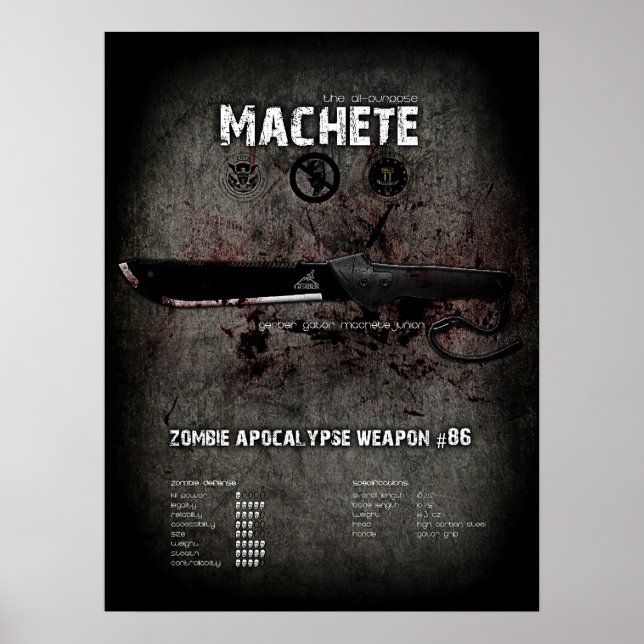 Póster Poster de apocalipsis zombie de Machete (Frente)