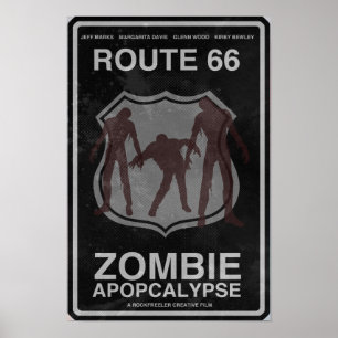 Póster Poster de Apopcalypse del zombi de la ruta 66