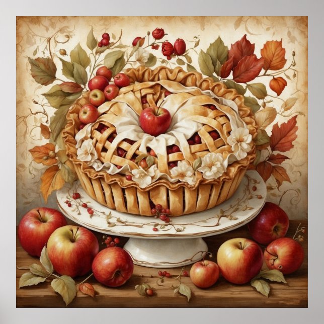 Póster Poster de Apple Pie de otoño (Frente)