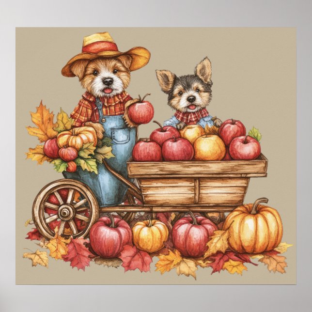 Póster Poster de Applecart de Otoño de Perro (Frente)