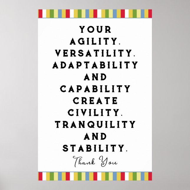 Póster Poster de Apreciación de Empleado (Frente)