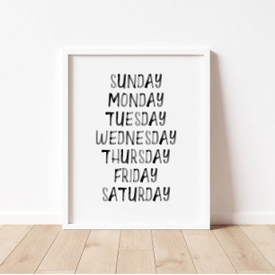 Póster Poster de aprendizaje del Día de la Naturaleza Neg