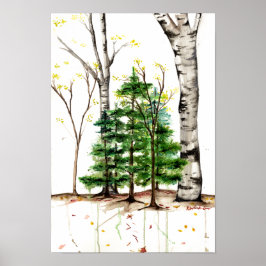 Póster poster de árbol