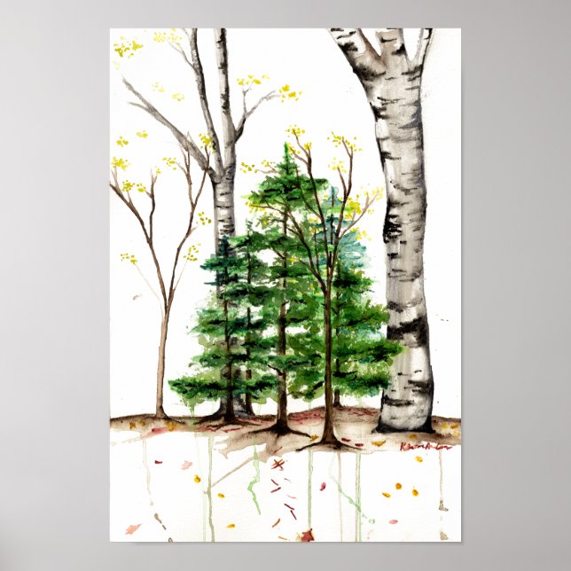 Póster poster de árbol (Frente)