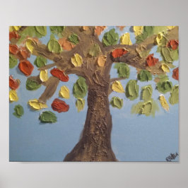 Póster Poster de árbol colorido