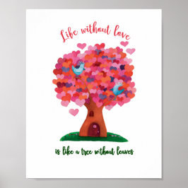 Póster Poster de árbol de amor