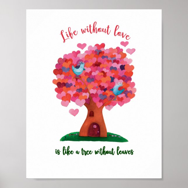Póster Poster de árbol de amor (Frente)