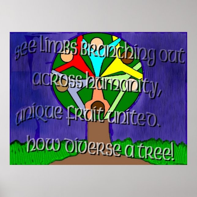 Póster Poster de árbol de diversidad (Frente)