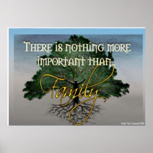 Póster Poster de árbol de familia de crecimiento