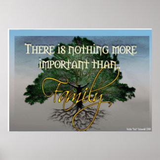 Póster Poster de árbol de familia de crecimiento