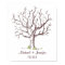 Poster de árbol de huellas dactilares boda (Brown)