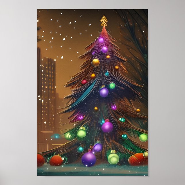 Póster Poster de árbol de Navidad (Frente)