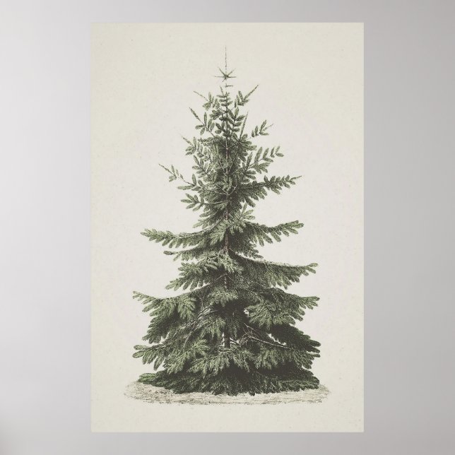 Póster Poster de árbol de Navidad imprimible (Frente)