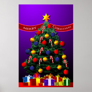 Póster Poster de árbol de Navidad para tu pared