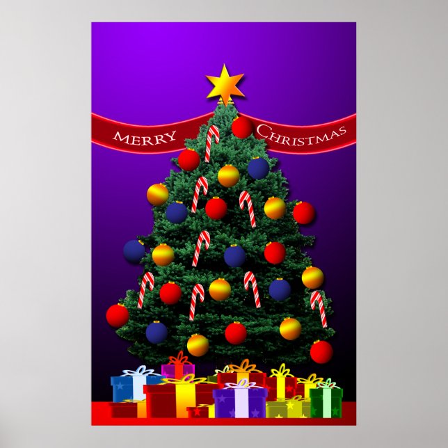 Póster Poster de árbol de Navidad para tu pared (Frente)